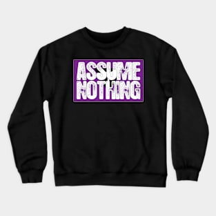 Assume Nothing Lesbian Labrys Pride Flag Crewneck Sweatshirt